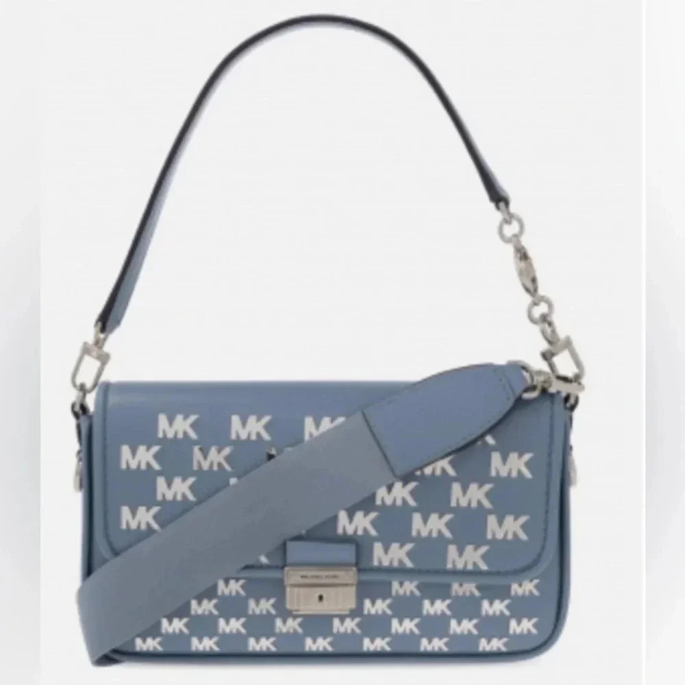 Michael Kors Convertible Bag Chambray Blue NWT